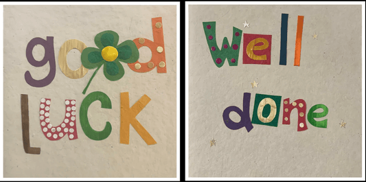 Pack of four good luck and well done cards