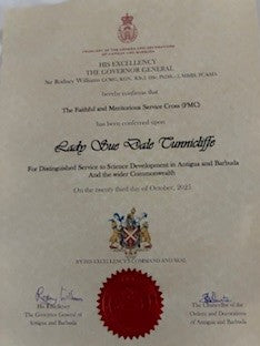 Congratulations to our Patron Dr Lady Sue Dale Tunnicliffe